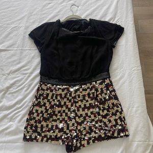 French Connection Sequin Romper, Size 4